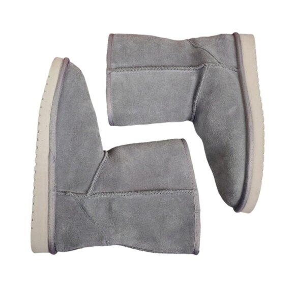 Koolaburra By Ugg Grey Koola Short Suede Leather Boots Size 9 - Picture 2 of 10